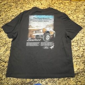Ford Bronco Mens XL T-Shirt Black Hybrid Apparel Graphic Official Licensed Tee